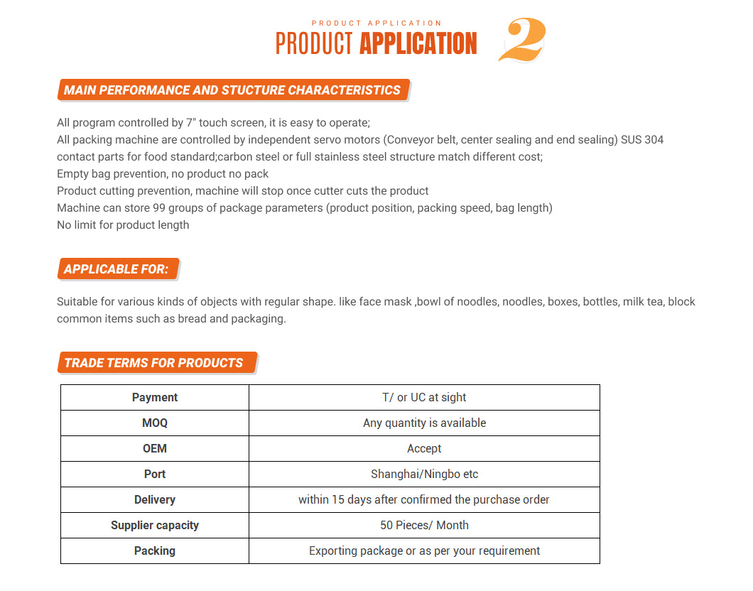 description des produits